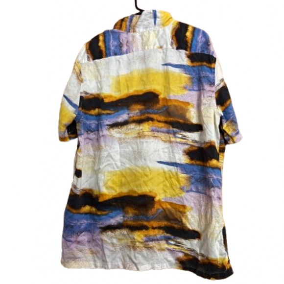 Levi’s Men’s Vibrant Multi Sunset Camp Button Down Hawaiian Summer Shirt Sz-L - Picture 7 of 7